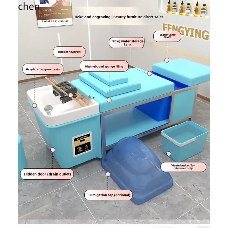 DSA Hair Salon Beauty Salon Special Water Circulation Fumigation Head Treatment Bed Shampoo Bed Barber Shop Special