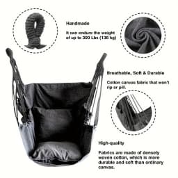 1Pcs Outdoor Leisure Fabric Hammock Chair with Storage Bag Anti Rollover Dormitory Swing Chair