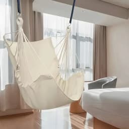 1Pcs Outdoor Leisure Fabric Hammock Chair with Storage Bag Anti Rollover Dormitory Swing Chair