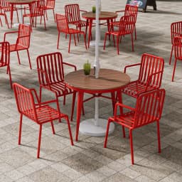 &Metal Iron Outdoor Table Chair Set Cream Style Design for Courtyard Dessert Shop-Multifunctional Garden Leisure Furniture