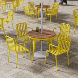 &Metal Iron Outdoor Table Chair Set Cream Style Design for Courtyard Dessert Shop-Multifunctional Garden Leisure Furniture