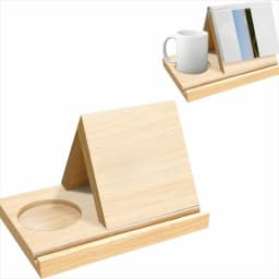 Multi-Functional 2 in 1 Wood Book Stand Reading Triangle Reading Stand Book Coffee Organizer Study Room