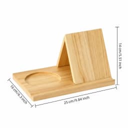 Multi-Functional 2 in 1 Wood Book Stand Reading Triangle Reading Stand Book Coffee Organizer Study Room