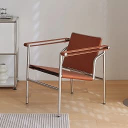 Italian Simple Saddle Chair, Single Leather Stainless Steel Leisure Chair Minimalist Single Black Sofa Chair Living Room Design