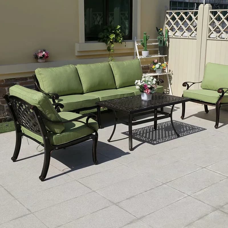 Outdoor cast aluminum villa courtyard garden terrace sun room hotel living room leisure wrought iron sofa combination