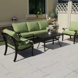 Outdoor cast aluminum villa courtyard garden terrace sun room hotel living room leisure wrought iron sofa combination