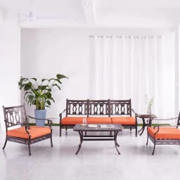 Outdoor cast aluminum villa courtyard garden terrace sun room hotel living room leisure wrought iron sofa combination