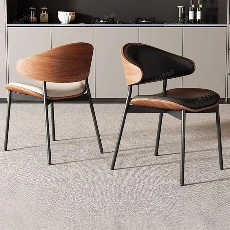 Luxury Modern Nordic Leather Dining Chair, Suitable for Living Rooms, Home Offices, and Kitchens