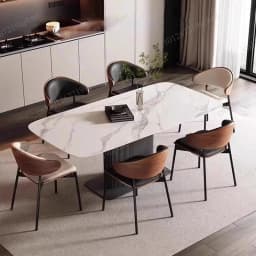 Luxury Modern Nordic Leather Dining Chair, Suitable for Living Rooms, Home Offices, and Kitchens