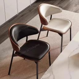 Luxury Modern Nordic Leather Dining Chair, Suitable for Living Rooms, Home Offices, and Kitchens