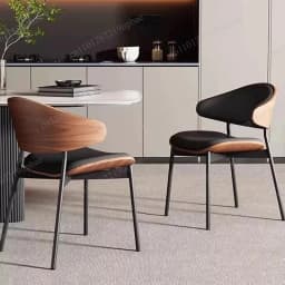 Luxury Modern Nordic Leather Dining Chair, Suitable for Living Rooms, Home Offices, and Kitchens