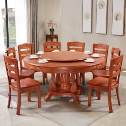 &c Modern Simple Chinese Restaurant Set Large Solid Wood Round Table and Chair Combination for Home Use and Hotel Furniture