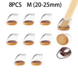 8pcs Diagonal Chair Leg Protectors Foot Covers Flexible Protect Wooden Floors Silicone Furniture Foot Pads Multifunctional