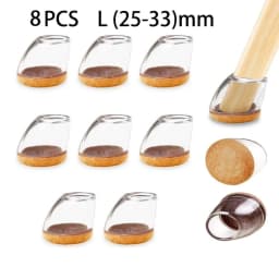 8pcs Diagonal Chair Leg Protectors Foot Covers Flexible Protect Wooden Floors Silicone Furniture Foot Pads Multifunctional