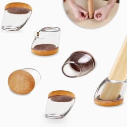 8pcs Diagonal Chair Leg Protectors Foot Covers Flexible Protect Wooden Floors Silicone Furniture Foot Pads Multifunctional
