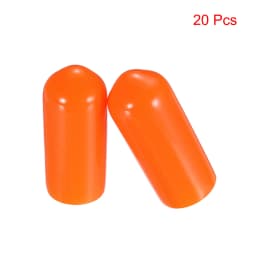 20Pcs Rubber End Caps 2-30mm ID Vinyl PVC Round Tube Bolt Cap Cover Screw Thread Protectors for Metal Chair Tips Patio Furniture