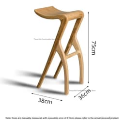 Luxury Wooden Bar Chairs High Stool Vintage Relax Reception Bar Chairs Nordic Minimalist Design Bar Furniture Barkrukken FYBC