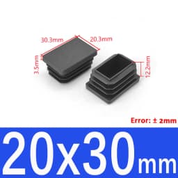 10x10mm~100x100mm Black Plastic Square End Caps Blanking Plugs Rectangle Tube Pipe Inserts Plug Table Chair Furniture Foot Cover