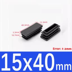 10x10mm~100x100mm Black Plastic Square End Caps Blanking Plugs Rectangle Tube Pipe Inserts Plug Table Chair Furniture Foot Cover
