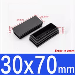 10x10mm~100x100mm Black Plastic Square End Caps Blanking Plugs Rectangle Tube Pipe Inserts Plug Table Chair Furniture Foot Cover