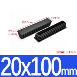10x10mm~100x100mm Black Plastic Square End Caps Blanking Plugs Rectangle Tube Pipe Inserts Plug Table Chair Furniture Foot Cover