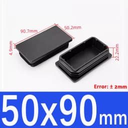 10x10mm~100x100mm Black Plastic Square End Caps Blanking Plugs Rectangle Tube Pipe Inserts Plug Table Chair Furniture Foot Cover