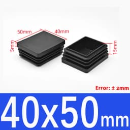 10x10mm~100x100mm Black Plastic Square End Caps Blanking Plugs Rectangle Tube Pipe Inserts Plug Table Chair Furniture Foot Cover