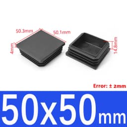 10x10mm~100x100mm Black Plastic Square End Caps Blanking Plugs Rectangle Tube Pipe Inserts Plug Table Chair Furniture Foot Cover