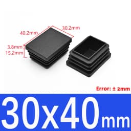 10x10mm~100x100mm Black Plastic Square End Caps Blanking Plugs Rectangle Tube Pipe Inserts Plug Table Chair Furniture Foot Cover