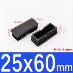 10x10mm~100x100mm Black Plastic Square End Caps Blanking Plugs Rectangle Tube Pipe Inserts Plug Table Chair Furniture Foot Cover