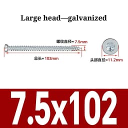 7.5mm Carbon Steel Countersunk Torx Head Self-Cutting Self Tapping Screw Concrete Cement Door And Window Installation Grade 8.8