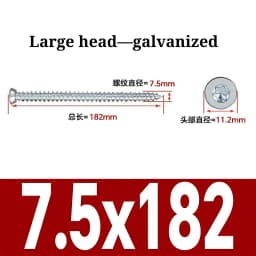 7.5mm Carbon Steel Countersunk Torx Head Self-Cutting Self Tapping Screw Concrete Cement Door And Window Installation Grade 8.8
