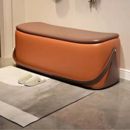 Ottoman With Storage Home Furniture Leather Shoe Changing Stool Light Luxury And High-end Storage Bench Portable Stools