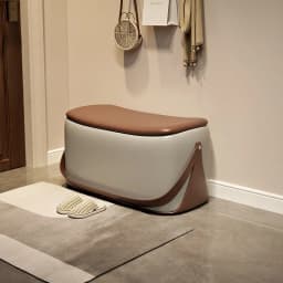 Ottoman With Storage Home Furniture Leather Shoe Changing Stool Light Luxury And High-end Storage Bench Portable Stools
