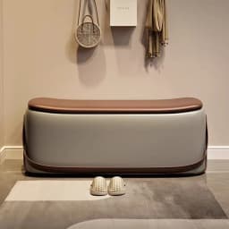 Ottoman With Storage Home Furniture Leather Shoe Changing Stool Light Luxury And High-end Storage Bench Portable Stools