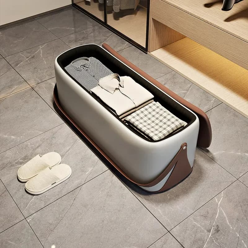 Ottoman With Storage Home Furniture Leather Shoe Changing Stool Light Luxury And High-end Storage Bench Portable Stools