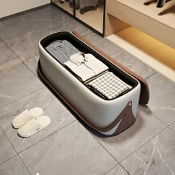 Ottoman With Storage Home Furniture Leather Shoe Changing Stool Light Luxury And High-end Storage Bench Portable Stools
