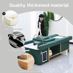 Modern Design Thai Massage Table Electric Shampoo Bed Head Spa Equipment Reclining Hair Salon Shampoo Bed With Ceramic Sink Foot