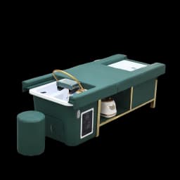 Modern Design Thai Massage Table Electric Shampoo Bed Head Spa Equipment Reclining Hair Salon Shampoo Bed With Ceramic Sink Foot