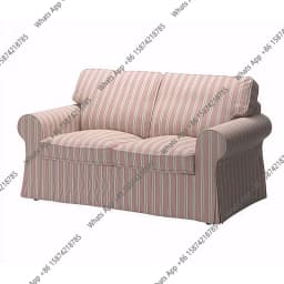 American retro French pastoral red striped removable and washable fabric small apartment living room bedroom triple double sofa