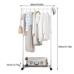 Shoe and hat integrated storage rack single and double pole clothes rack with wheels multi-layer clothing &hat rack Garment Rack