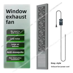 Window Ventilation Fan No Punching Exhaust Fan Kitchen Free Installation Strong Silent Glass Window Exhaust Fan