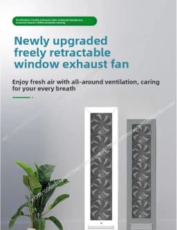 Window Ventilation Fan No Punching Exhaust Fan Kitchen Free Installation Strong Silent Glass Window Exhaust Fan