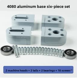 4080 3060 Aluminum Bearing Seat Conveyor Belt Head Tail Tensioner Main Driven Drum Complete Set Assembly Line Accessories