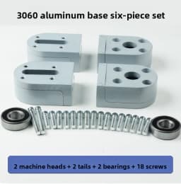 4080 3060 Aluminum Bearing Seat Conveyor Belt Head Tail Tensioner Main Driven Drum Complete Set Assembly Line Accessories