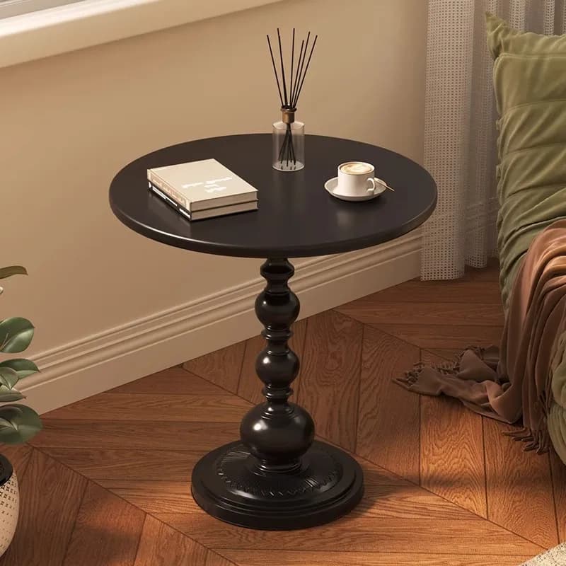 Home Furniture Sofa Round Side Tables Narrow Gap Tea Table Vintage Small Bedside Shelf Office Creative Art Coffee Tables Gifts