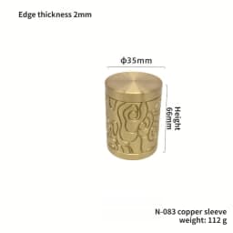 2pcs Carved Copper Sleeves Modern Furniture Hardware Accessories New Chinese Style Mahogany Chairs Leg Stools Brass Foot Sleeves