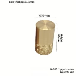 2pcs Carved Copper Sleeves Modern Furniture Hardware Accessories New Chinese Style Mahogany Chairs Leg Stools Brass Foot Sleeves