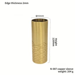 2pcs Carved Copper Sleeves Modern Furniture Hardware Accessories New Chinese Style Mahogany Chairs Leg Stools Brass Foot Sleeves