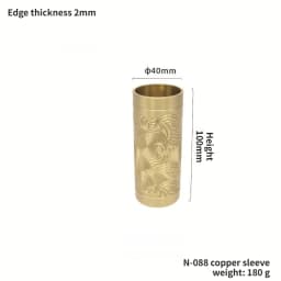 2pcs Carved Copper Sleeves Modern Furniture Hardware Accessories New Chinese Style Mahogany Chairs Leg Stools Brass Foot Sleeves